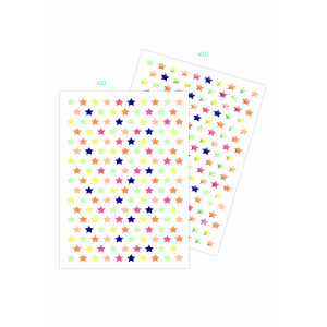 3240 GOMMETTES MÉTALISÉES ÉTOILES COLORIS ASSORTIS